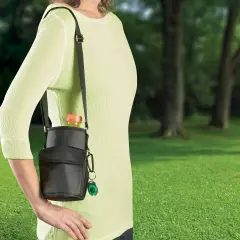 Collections Etc Water Bottle Holder With Shoulder Strap