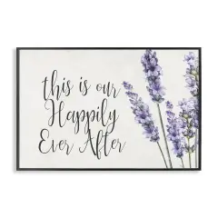 Stupell Industries Happily Ever After Lavender Framed Giclee By Kim Allen