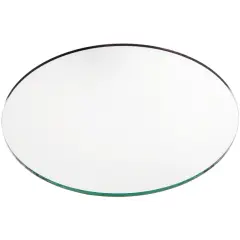 Plymor 6" Round, 3mm Thick Non-Beveled Glass Mirror Circle