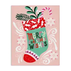 Stupell Industries Fun Whimsy Christmas Stocking Canvas By Muffin Grayson