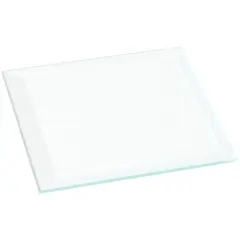 Plymor 3" Square, 3mm Thick Beveled Clear Glass