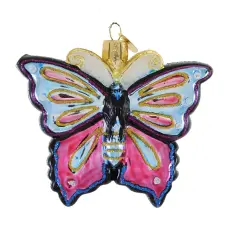 Old World Christmas 3.25 In Fanciful Butterfly Christmas Tree Ornament , Ornament Caterpillar Multicolored