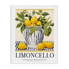 Stupell Industries Classic Kitchen Lemons Vase Canvas By Lettered and Lined