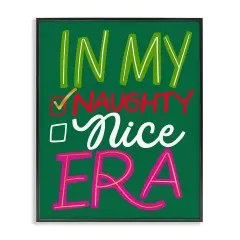 Stupell Industries Sassy Naughty or Nice Era Framed Giclee By Doodles.Ink.