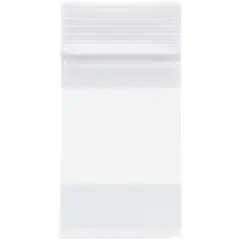 Plymor 2" x 3", 4 Mil with White-Block Heavy Duty Zipper Reclosable Plastic Bags