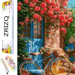Paint by Numbers for Home Wall Art Decor-Flowers and Bicycles
