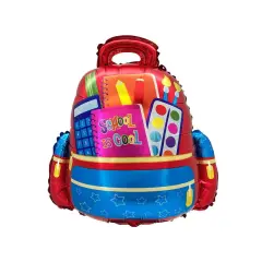 LA Balloons&reg; 24 Inch School Is Cool Backpack Red Balloon