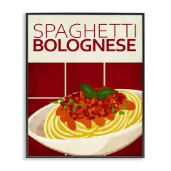 Stupell Industries Spaghetti Classic Kitchen Framed Giclee Design by Kim Allen