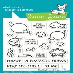 Lawn Fawn Clear Stamps 3"X4"-Shello, Friend