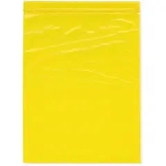 Plymor 8" x 10", Yellow 2 Mil Zipper Reclosable Plastic Bags