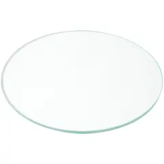 Plymor 5" Round, 3mm Thick Non-Beveled Clear Glass Circle