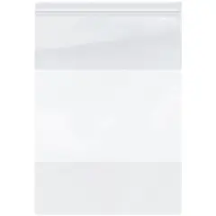 Plymor 13" x 18", 4 Mil with White-Block Heavy Duty Zipper Reclosable Plastic Bags