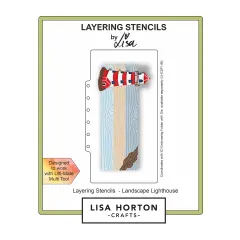 Lisa Horton Crafts Layering Stencils-Landscape Lighthouse