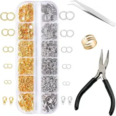 1200PCS Jewelry Making Supplies, Open Jump Rings and Lobster Clasps