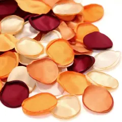 300pcs Orange Rose Petals, Artificial Flower Petals Fall Wedding Decor Flower Girl Petals Terracotta Flower Petals for Wedding