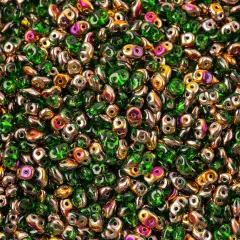 Matubo 2-Hole Czech Glass Sliperit Superduo Beads, 100g Chrysolite