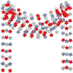 6 Pack Patriotic Star Streamers Garland Red White Blue Bunting Banner Paper Hanging Decorations for 4th of July American Independence Day Labor Day Holiday Memorial Day Party Supplies (50 Feet)
