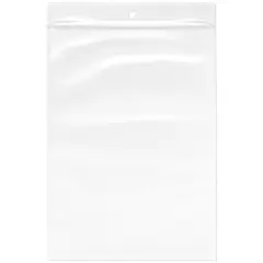 Plymor 6" x 8", 4 Mil with Hang-Hole Heavy Duty Zipper Reclosable Plastic Bags