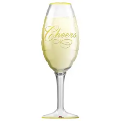 Anagram&reg; Bubbly Cheers Wine Champagne Glass 38 Inch