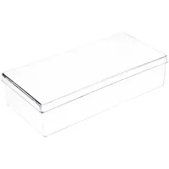 Pioneer Plastics 082C Clear Rectangular Plastic Container, 6.75" W x 3.1875" D x 1.625" H