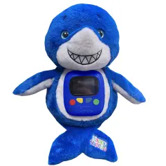 Happy Nappers: Photoflix - Max Blue Shark - Photo & Video Viewer, Digital Screen, Plush Animal Toy, USB Cable & Headphones, Upload & Share, Kids 3+