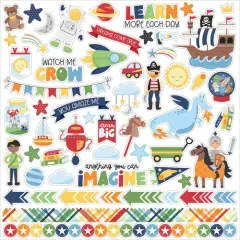 Echo Park My Little Boy 12x12 Element Stickers