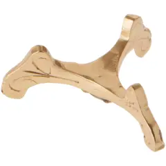 Bard's Brass-toned Egg Stand/Holder, Medium Scroll Leg, 0.875" Diameter (Fits Hen Sized Eggs)