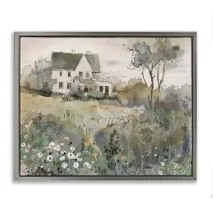Stupell Industries Abstract English Cottage View Floating Frame By Annabelle Hall