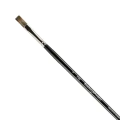Creative Mark Hamburg Premiere Professional Oil Painting Brushes - Flat #8 Oil Paint Brush - Handmade in Germany, Natural & Synthetic Hair Blend, Long Triple-Lacquered Birch Handle