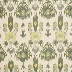 Fern - Green AbstractGeometric,global Upholstery Fabric 54 Inches"