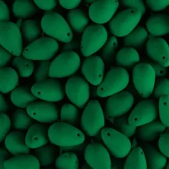 John Bead 114pcs 6x9mm Czech Glass White Alabaster Velvet Drop Bead Strands Irish Green