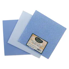 Mosaic Mercantile Opalescent Glass Pack - Light Blue, 8" x 8", Pkg of 3