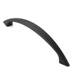 Cauldham Solid Kitchen Cabinet Arch Pulls Handles (5" Hole Centers) - Curved Drawer/Door Hardware - Style M243 - Matte Black