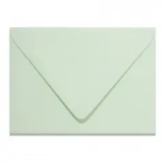 Colorplan POWDER GREEN - 91 Lb. / 135 gsm / 8 pts Matte Premium Cardstock Paper Text A2 Euro Flap Envelopes Bulk Pack of 250