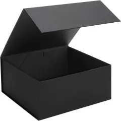 Black Gift Box with Lids for Presents, 7.8 x 7 x 3.1 Inch, Groomsmen Bridesmaid Proposal Gift Boxes with Magnetic Closure