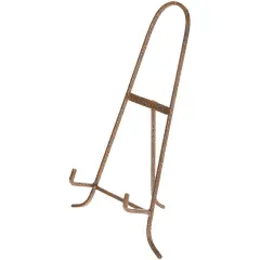 Bard's Antique Gold-toned Wrought Iron Easel, 14.5" H x 9.375" W x 6" D (For 11" - 17" Plates)