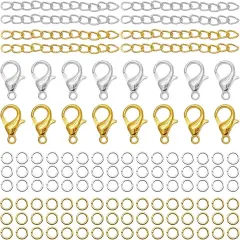 Lobster Claw Clasps and Extender Chains for Jewelry Making Supplies(300pcs)
