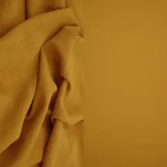 1 Yard Ghost Crepe Solid Stretch Woven Fabric for Drapery and Upholstery 57/58" Width MUSTARD NEW