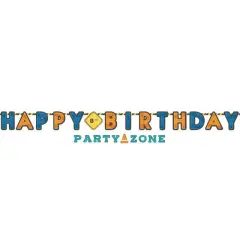 Construction Party "Add an Age" Jumbo Happy Birthday Banner Kit, 10ft, 2 Pieces