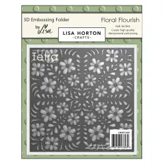 Lisa Horton Crafts Embossing Folder-Tetra Ef- Floral Flourish
