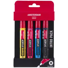 Amsterdam Acrylic Marker Set 4mm 4/Pkg-Intro