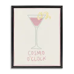 Stupell Industries Minimal Cosmo O'Clock Floating Frame Design by Grace Popp