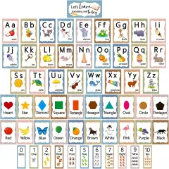 58 Pieces Alphabet and Number Bulletin Board Set