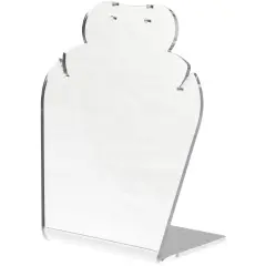 Plymor Acrylic Necklace/Earring Combo Display Stand (Mirrored), 4.625" W x 3" D x 5.25" H