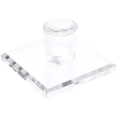 Plymor Clear Acrylic Display Sphere Holder Riser, 0.75" H x 1.5" W x 1.5" D (0.75" Circle)