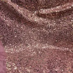 1 Yard Sequin Taffeta Fabric Sparkly Costume & Event Material 50&ndash;54 Inches Wide Dusty Rose