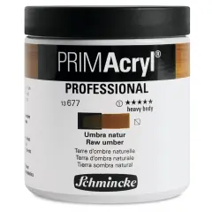 Schmincke Primacryl Professional Acrylic Paint - Raw Umber, 237 ml Jar