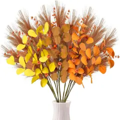 12Pcs 27.5" Artificial Fall Flowers Bouquets