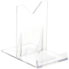Plymor Clear Acrylic Sliding-Back Adjustable Display Easel, 3.125" H x 2.25" W x 3.5" D