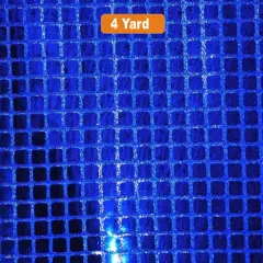 Square Sequins Fabric Quad Sequins Fabric 45" Wide Multiple Colors Royal Blue